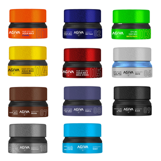Agiva Hair Wax Set - Orange, Navy Blue, Green, Yellow, Red, White, Brown, Purple, Black, Spider, Shiny