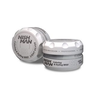 Nishman Hair Coloring Wax 100ml Light Grey C1