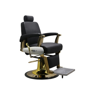Barber Chair Retro - Black/Gold/White