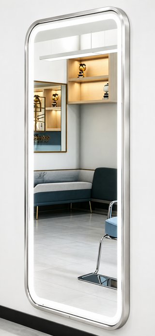 Aksaray 68 LED Barber Mirror – Silver