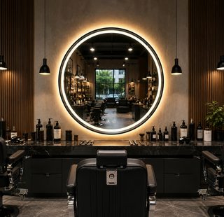 Ankara 06 LED Barber Mirror – Black
