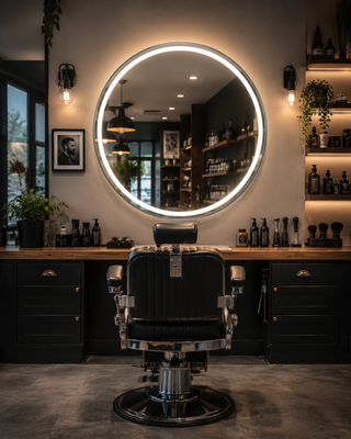 Ankara 06 LED Barber Mirror – Silver