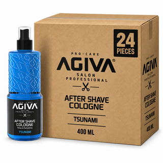 AGIVA After Shave Eau de Cologne Tsunami 400 ml – Karton mit 24 Stück