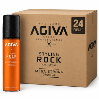 Agiva Hair Styling Spray Mega Strong Orange Rock 400ML carton 24 pieces