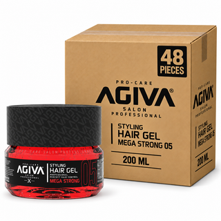 AGIVA Styling Hair Gel Mega Strong 200 ml – Karton mit 48 Stück