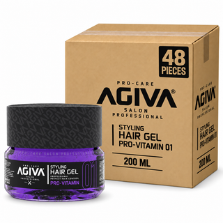 AGIVA Styling Hair Gel Pro-Vitamin 200 ml – Karton mit 48 Stück