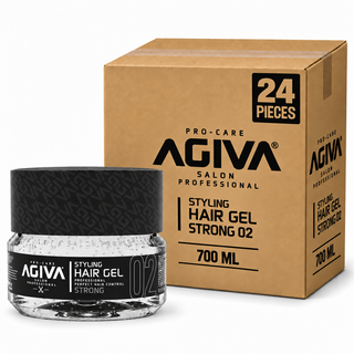 AGIVA Styling Hair Gel Strong 700 ml – Karton mit 24 Stück