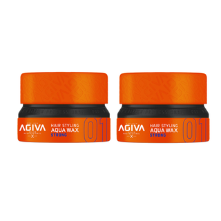 Agiva Hair Styling Aqua Wax Strong - Orange 01 - Set of 2