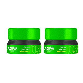 Agiva Styling Hair Wax Matte Paste - Green 03 - Set of 2