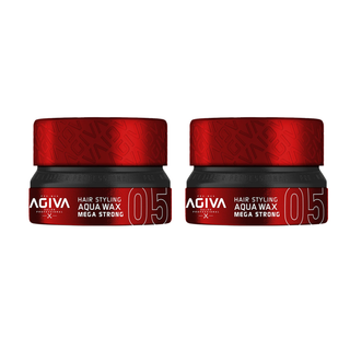 Agiva Hair Styling Aqua Wax Mega Strong - Red 05 - Set of 2