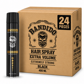 Bandido Hair Spray Extra Volume Extremely Strong Black 400 ml – Karton mit 24 Stück