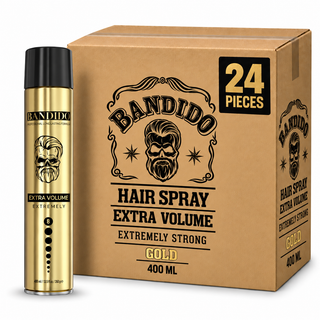 Bandido Hair Spray Extra Volume Extremely Strong Gold 400 ml – Karton mit 24 Stück