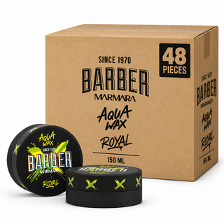 Barber Marmara Aqua Wax Royal 150 ml – Karton mit 48 Stück