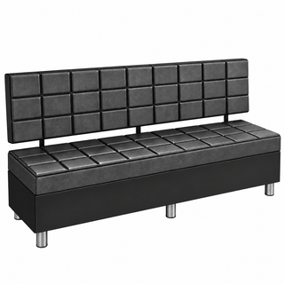 Barber Waiting Bench 180 cm Black / Anthracite 1080x1080