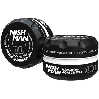 Nishman Hair Styling Aqua Gel Wax Black Edition 10 - 150ml